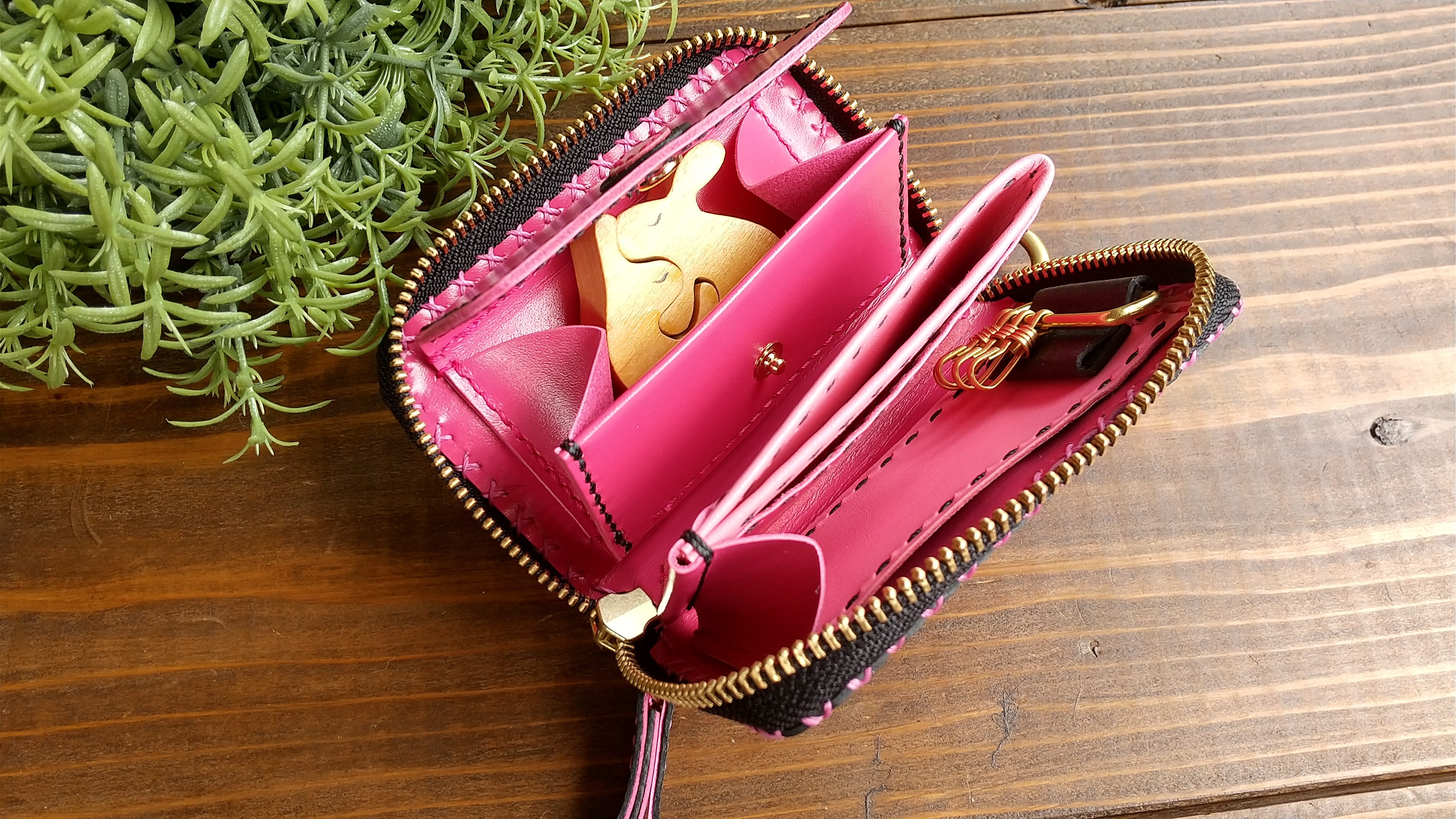 コインケース付キーケース(豚革)