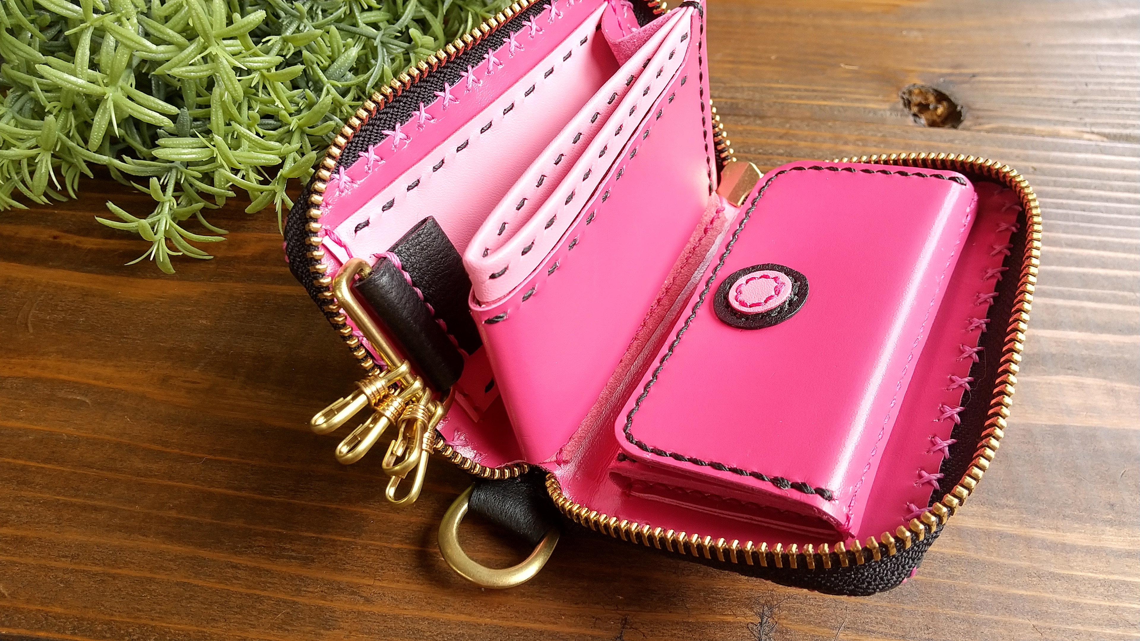 コインケース付キーケース(豚革)