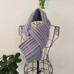 レッドアランマフラー　手編み　ケーブルマフラー　ハンドメイド レッドアランマフラー 手編み ケーブルマフラー ハンドメイド