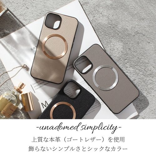 iphone15 ケース 本革 15Pro 15Plus 15ProMAX レザー マグセーフ