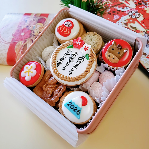 2026年】お正月クッキー缶(正方形) クッキー CAN-tasticcookies! 通販