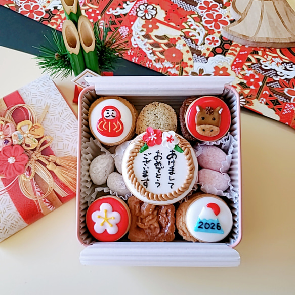 2026年】お正月クッキー缶(正方形) クッキー CAN-tasticcookies! 通販