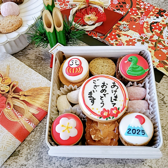 2025年】お正月クッキー缶(正方形) クッキー CAN-tasticcookies