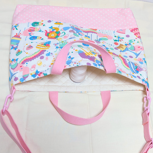 送料無料】レッスンバッグ ショルダーベルト付き 通園バッグ 図書袋