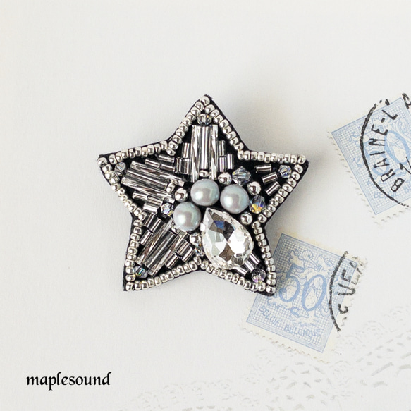Shining star 星のブローチ シルバー ブローチ maplesound 通販