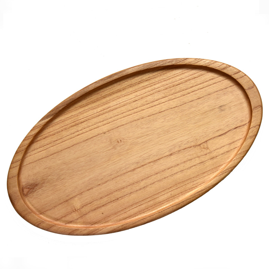 木製・楕円盆・桐・白　(品番001-0748)