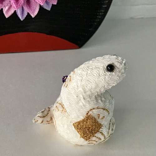 2025年 干支 へび 巳 つまみ細工 ちりめん細工 その他置物 ふくちゃん