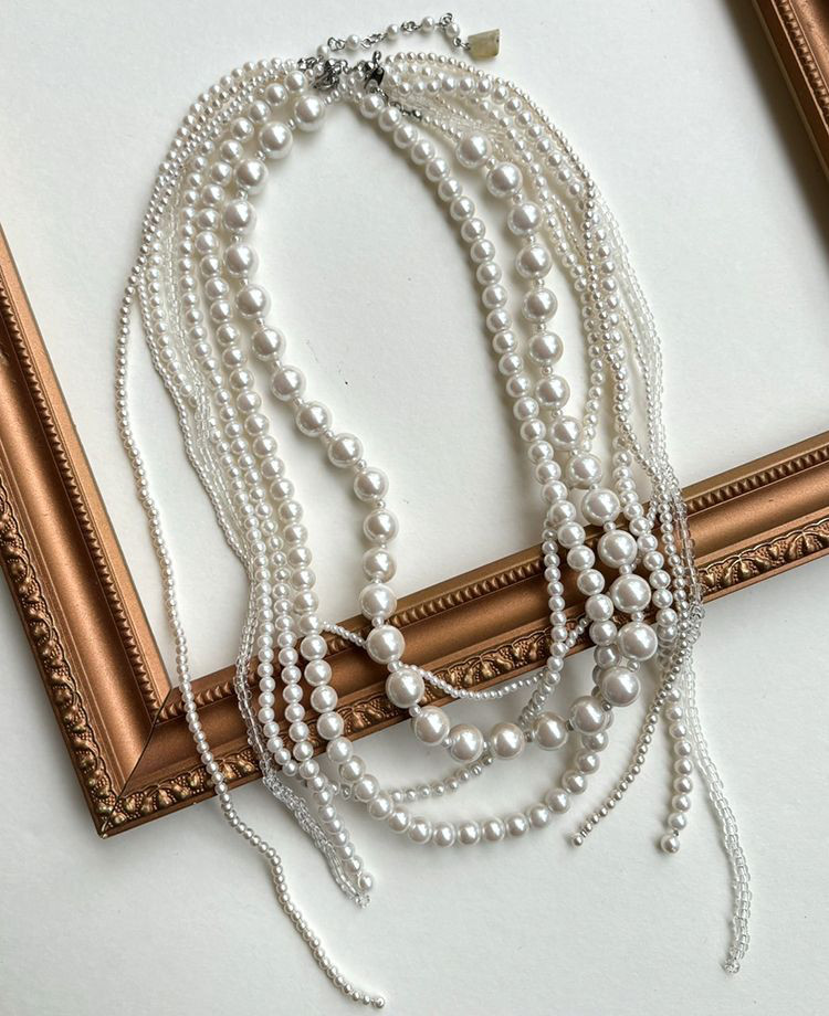 Xm-1：パールパールパールフリンジスタイルネックレスキット