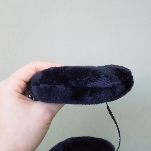 黒猫ふんわりあたたかイヤーマフ 耳あて その他ファッション雑貨