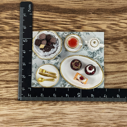 ダークチェリーのスイーツセット ミニチュアスイーツ ダークチェリーのスイーツセット ミニチュアスイーツ その他置物