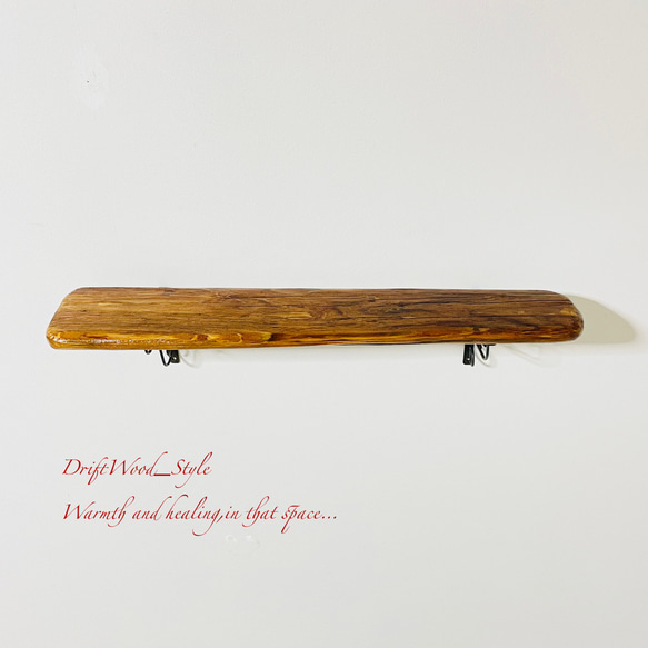 流木インテリア 味わいある流木板のウォールシェルフ ラック フォト ディスプレイ ウォールデコ 壁掛け 棚 北欧 N1 6枚目の画像