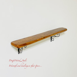 流木インテリア 味わいある流木板のウォールシェルフ ラック フォト ディスプレイ ウォールデコ 壁掛け 棚 北欧 N1 8枚目の画像