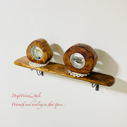 流木インテリア 味わいある流木板のウォールシェルフ ラック フォト ディスプレイ ウォールデコ 壁掛け 棚 北欧 N1 5枚目の画像