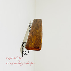 流木インテリア 味わいある流木板のウォールシェルフ ラック フォト ディスプレイ ウォールデコ 壁掛け 棚 北欧 N1 10枚目の画像