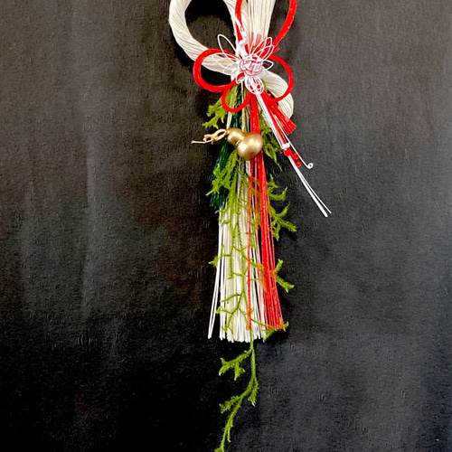 翌日迄に発送】＂金色の瓢箪と神聖なヒカゲノカズラの紅白水引の