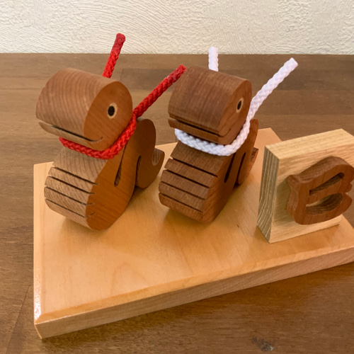 2025年巳年 木製置物 蛇のオブジェ 干支飾り お正月飾り 子ヘビ2