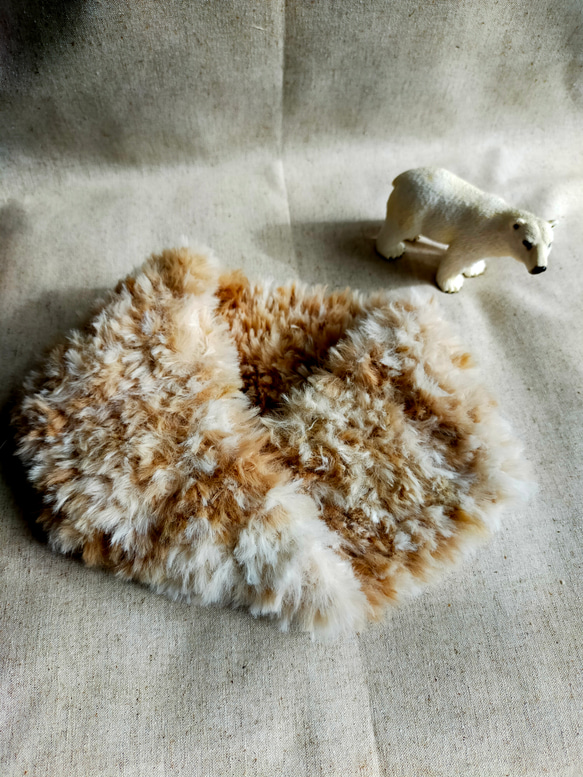 新色＊フェイクファーのふわふわネックウォーマー【小・茶トラ