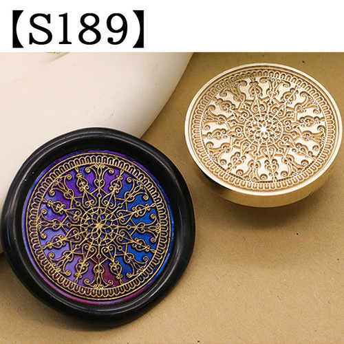 S189】ステンドグラス03 シーリングスタンプ 3㎝ ヘッドのみ