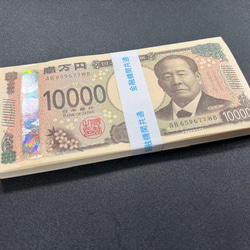 ダミー紙幣100万円札束　100枚すべて印刷　金融機関共通帯封　1束　新品 ダミー紙幣100万円札束 100枚すべて印刷 金融機関共通帯封 1束