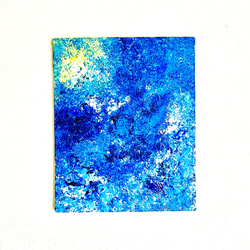 零081】絵画 宇宙 青 空 海 抽象画 原画 インテリア 絵画 零