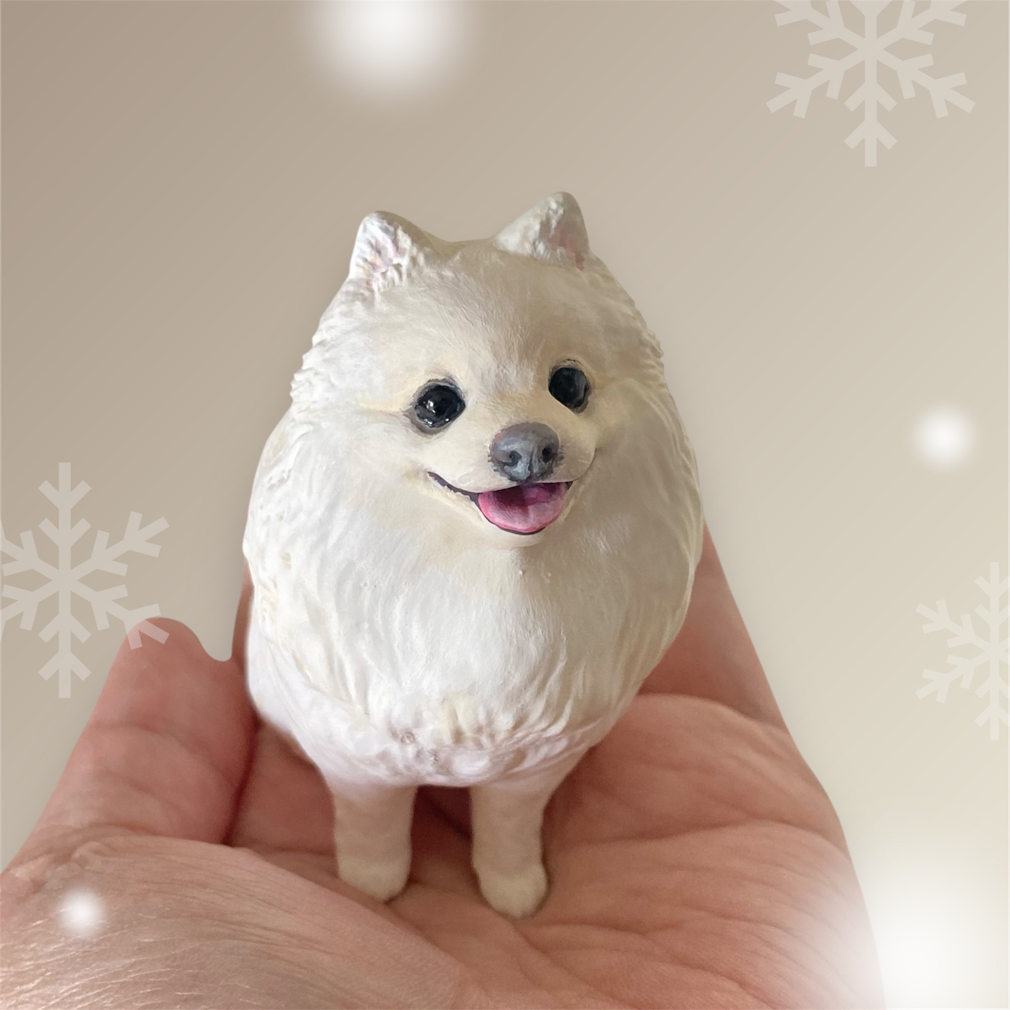 SANDICAST　ポメラニアン　Pomeranian　置物　フィギュア　ミニ