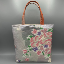 着物 帯 帯締め ハンドメイド トートバッグ リメイク ピンク 金