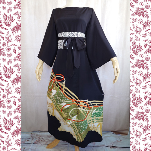 Lサイズ 着物リメイクAライン正絹ドレス Lサイズ 着物リメイクAライン正絹ドレス 楽天市場】【着物アレンジA