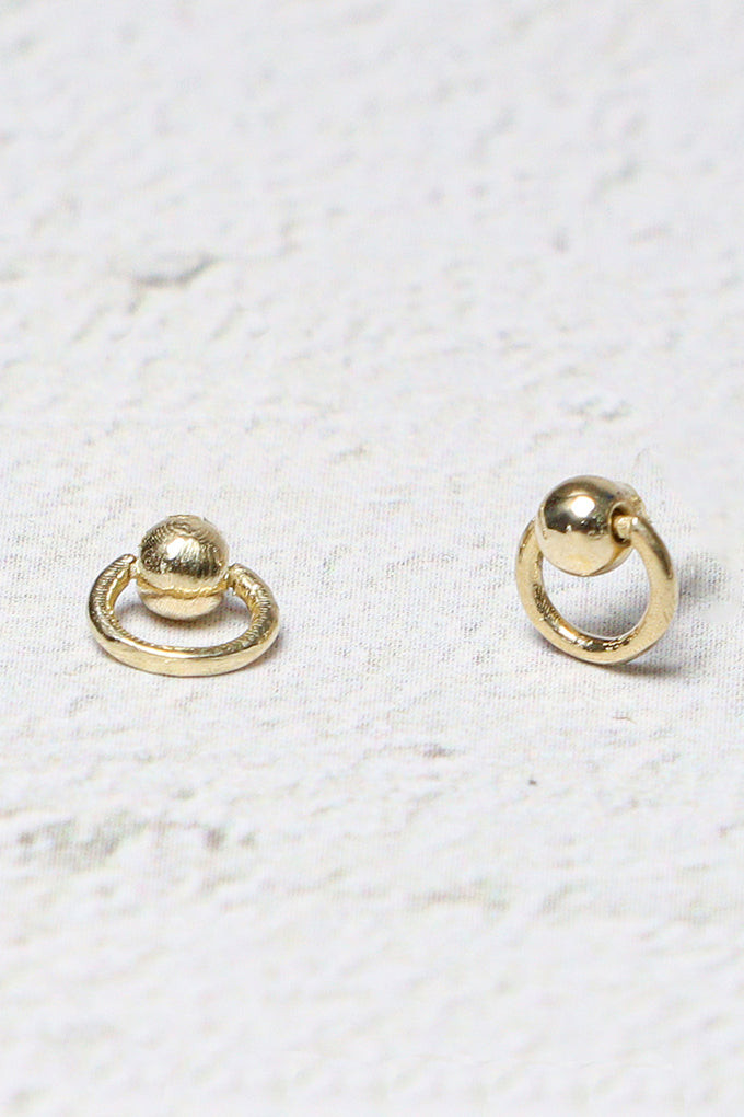 14K金 ゴールド ボール ヘリックス 軟骨 アンチトラガス アウター インナーコンク イヤリング ピアス ラブレット