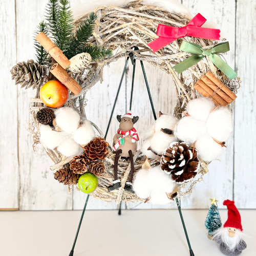 感謝価格】リース おしゃれ 可愛い 人気 造花 天然素材 木の実