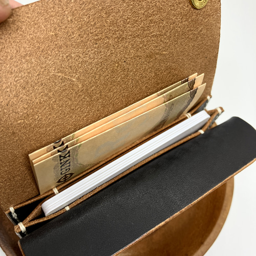 リトルトラッカー】国産ヌメ革 茶芯 ブラック 黒 手縫い その他ミニ