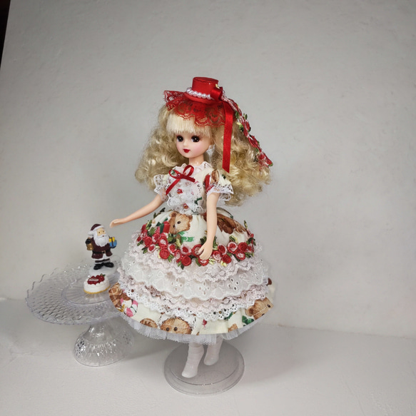 71 リカちゃん服　リカちゃんのハンドメイド服 クリスマス ハンドメイドレース リカちゃん クリスマスドレス 4set その他人形 のんちゃん 通販