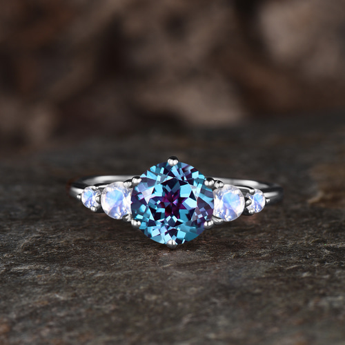 天然ブルーサファイア・レインボームーンストーン・シンセティックアレキサンドライト 天然ブルーサファイア・レインボームーンストーン・シンセティック