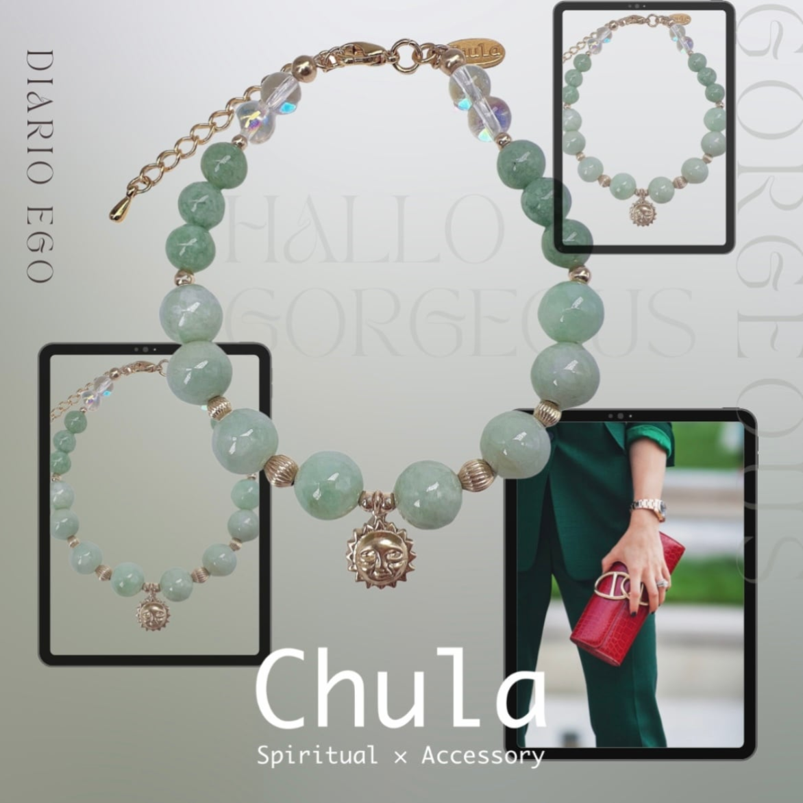 【五徳の石(2A)】ビルマ翡翠(ヒスイ) ~選べるチャーム~《限定プレミアムコレクション 》no.9