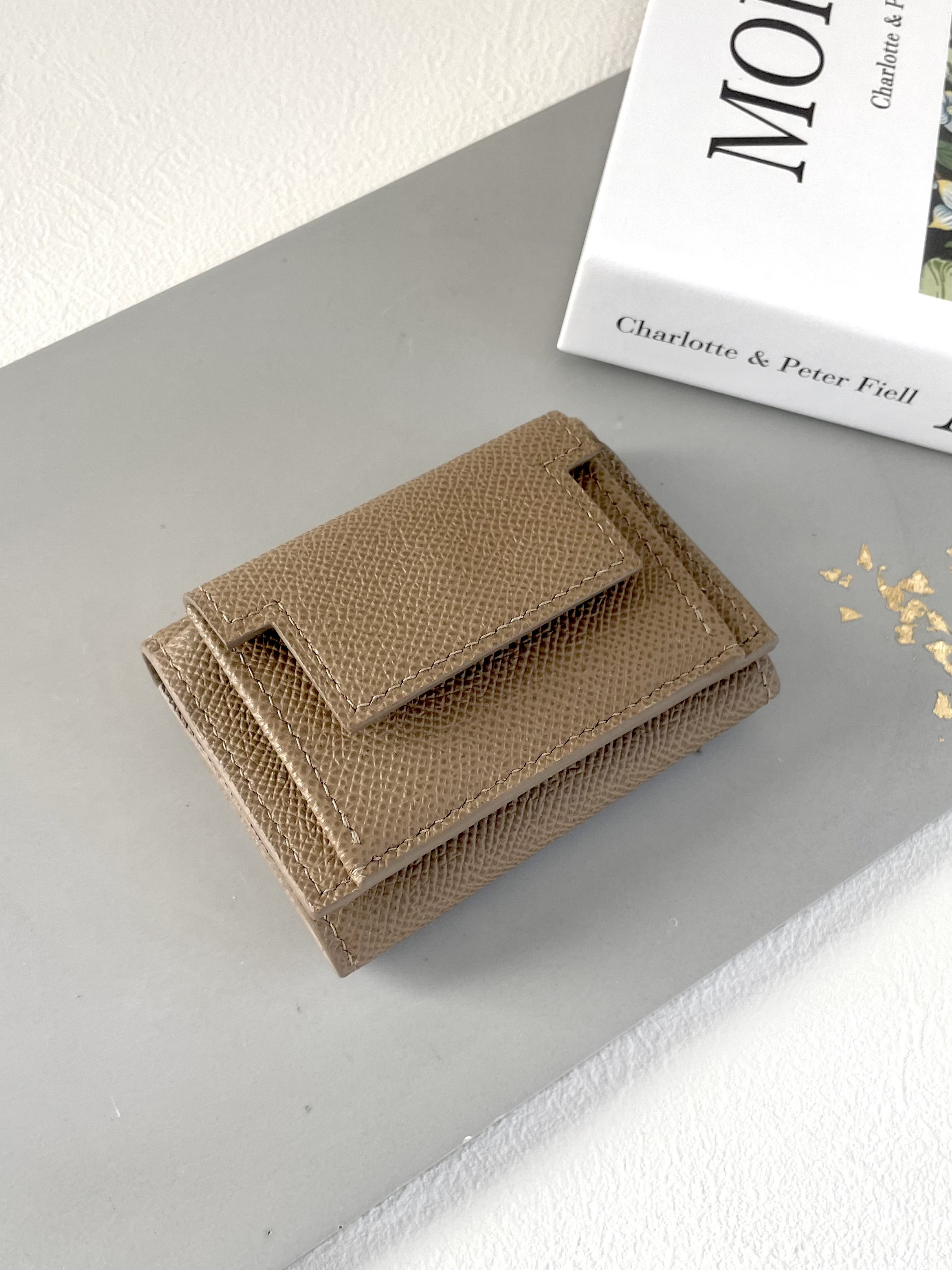 3つ折りミニ財布 高級本革 エプソン｜送料無料