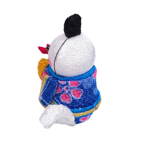 2025年新作】へび年版ひな人形（♂：青、♀：ピンク）【つまみ細工