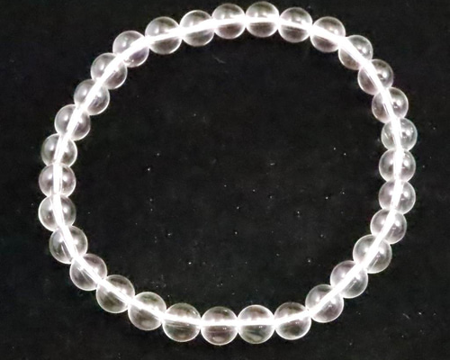 レムリアンシード 水晶 AAA 6mmブレスレット 保証書付 9.53g #48842