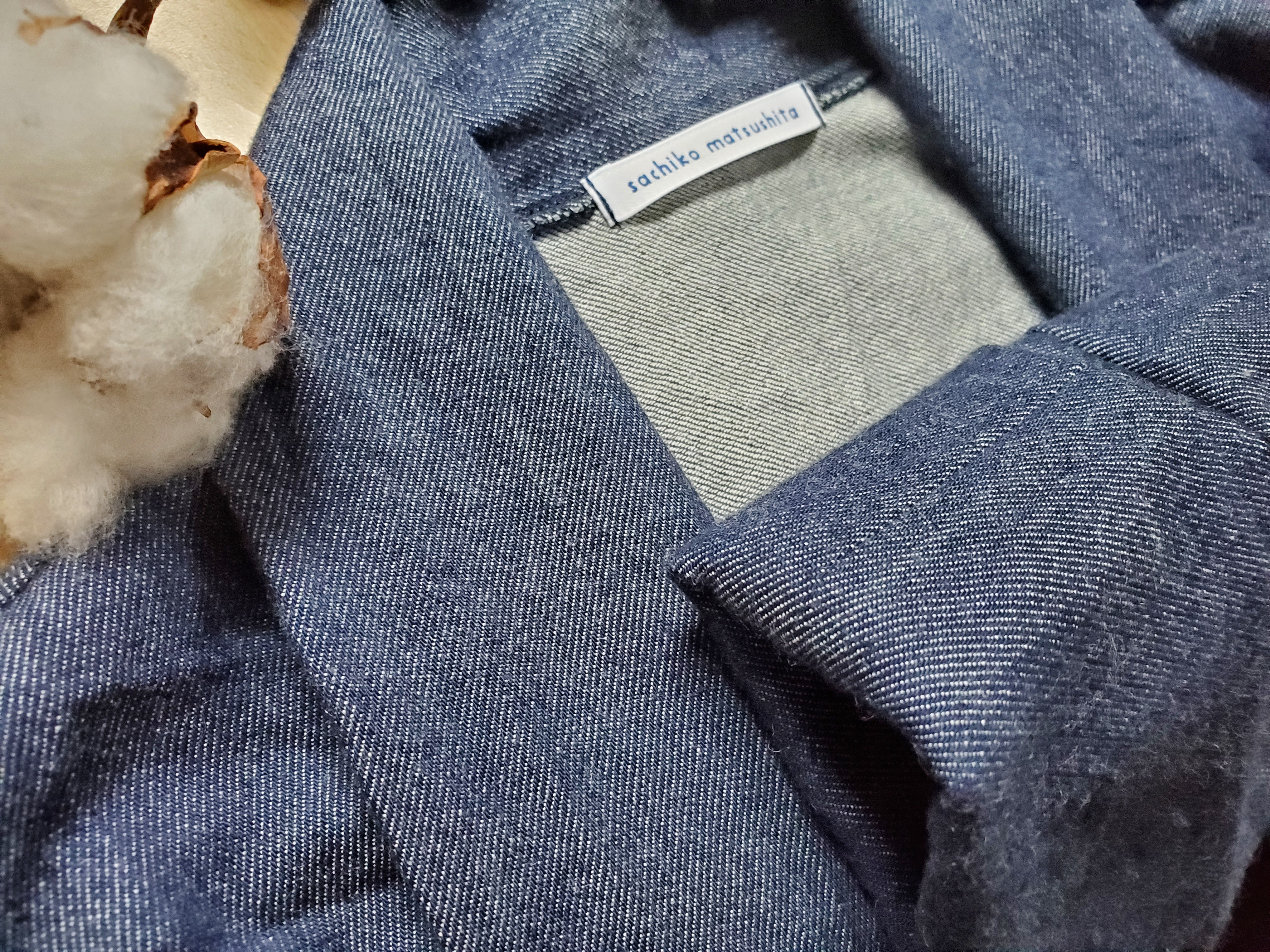 着回せる♡岡山デニム♡ゆったりなのにすっきり見えて楽ちん♪大人の柔らかジャケットwool &cotton セットアップも