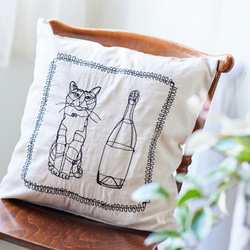 ＋HAyU fabric - Cushion Cover - クッションカバー（TCJG-1088-1A） 2枚目の画像