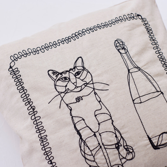 ＋HAyU fabric - Cushion Cover - クッションカバー（TCJG-1088-1A） 4枚目の画像