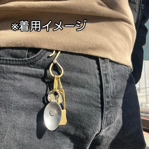 ヴィンテージ ステンレス スプーン リメイク シルバーコンチョ付き