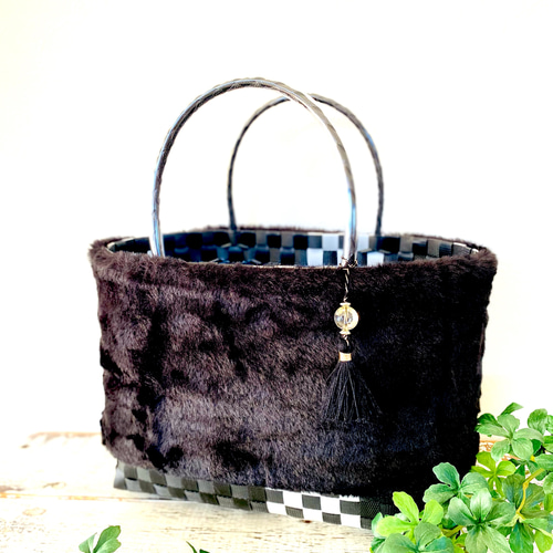 ブラック　かごバッグ 早い者勝ち 30cm バスケットかごバッグ | BAG | LOWY BY CORNERS