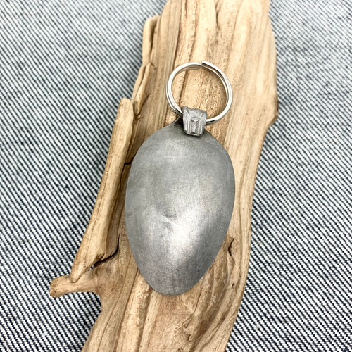ヴィンテージ スプーン リメイク シルバー コンチョ付き キーホルダー