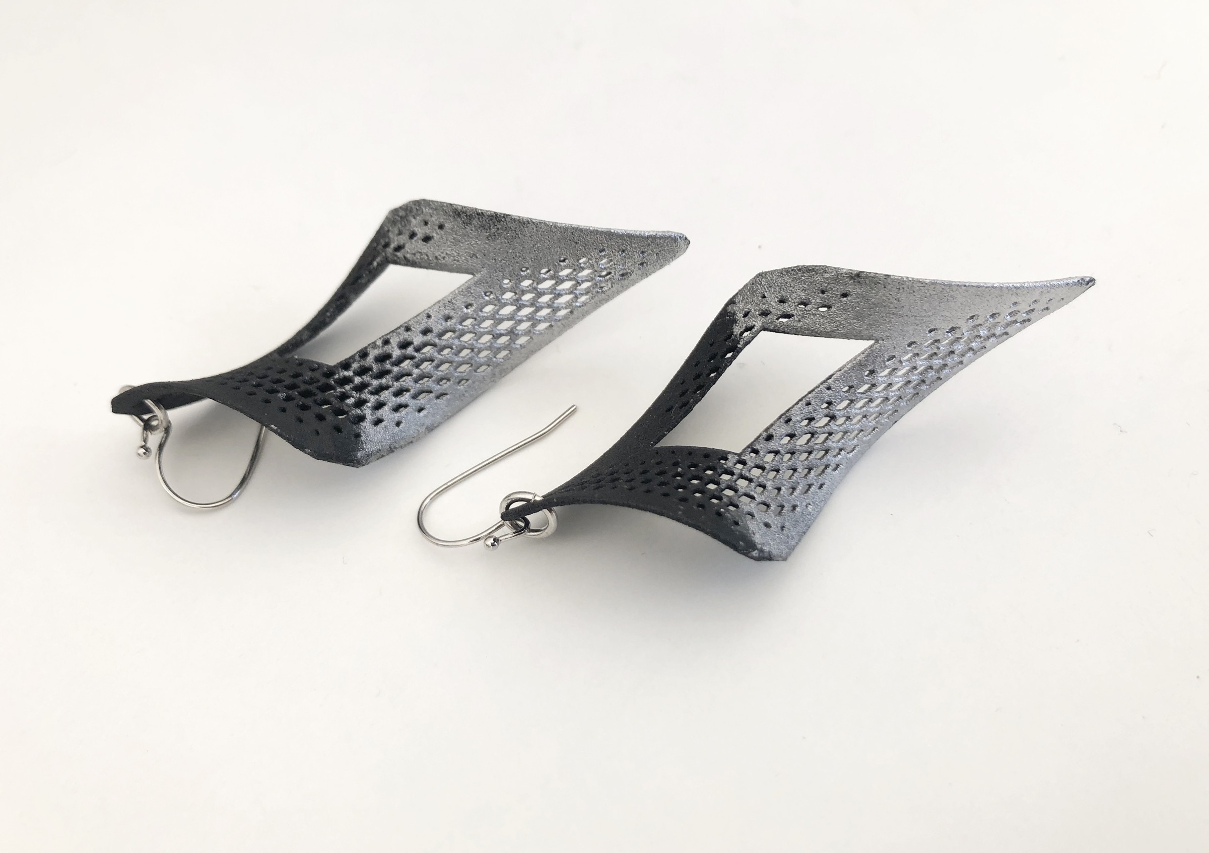 Open Square Earrings オープンスクエアピアス　グラデーション