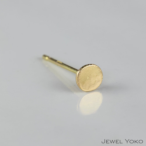 K18 ピアス】K18 eclat 丸 円 画鋲 スタッドピアス 片耳販売