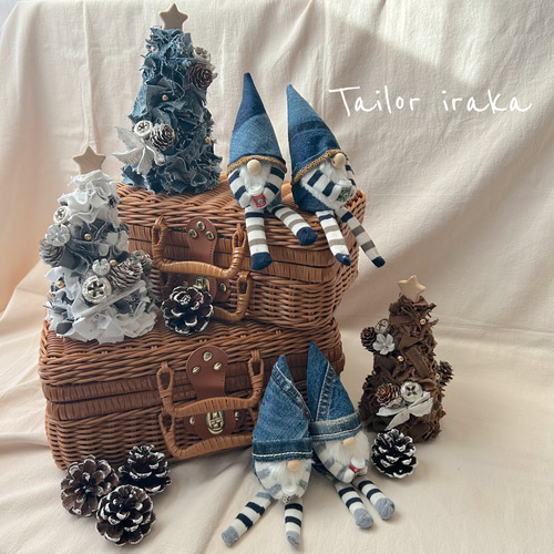 デニム×ミニツリー デニムツリー クリスマス雑貨 クリスマスツリー 布