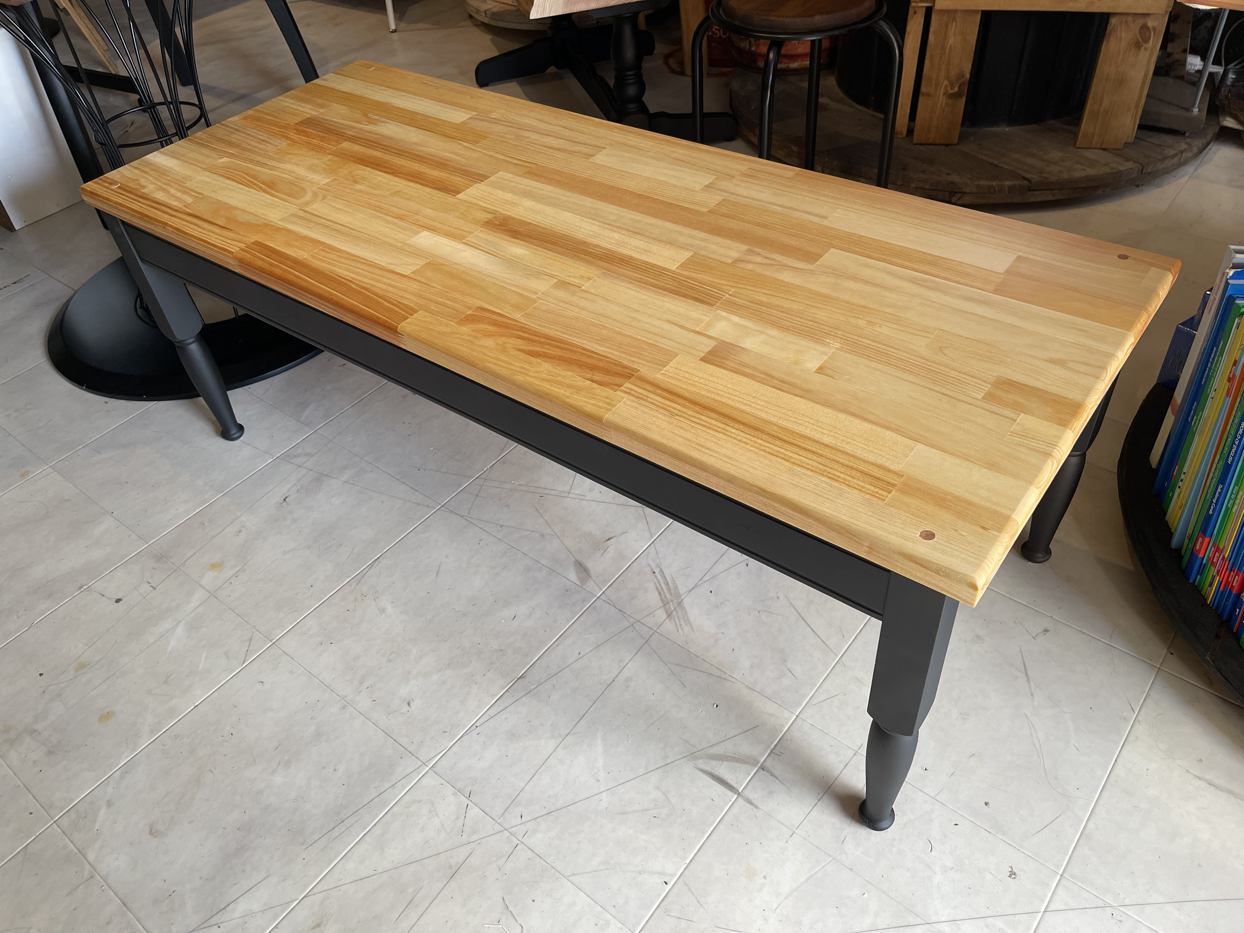 在庫あり　即納　ok hotaru　ローテーブル　机　ナチュラル　ブラック　リビング　パイン　天然木　アップサイクル