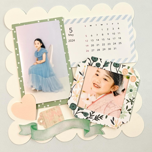絵本のような♡【名入れ】スクラップブッキング♡アルバム写真の