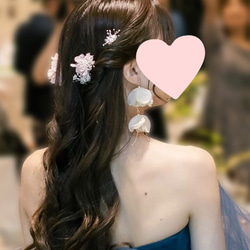 " fuwari〜ivory " ブライダルアクセサリー　結婚式　お呼ばれアクセサリー　ブライダルピアス/イヤリング 1枚目の画像