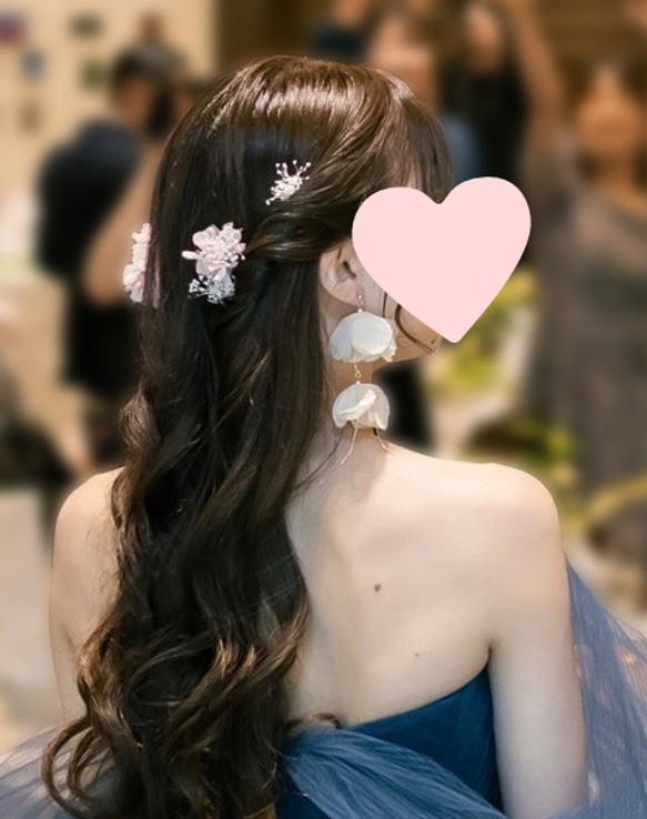 " fuwari〜ivory " ブライダルアクセサリー　結婚式　お呼ばれアクセサリー　ブライダルピアス/イヤリング 1枚目の画像