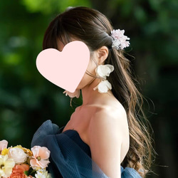 " fuwari〜ivory " ブライダルアクセサリー　結婚式　お呼ばれアクセサリー　ブライダルピアス/イヤリング 2枚目の画像